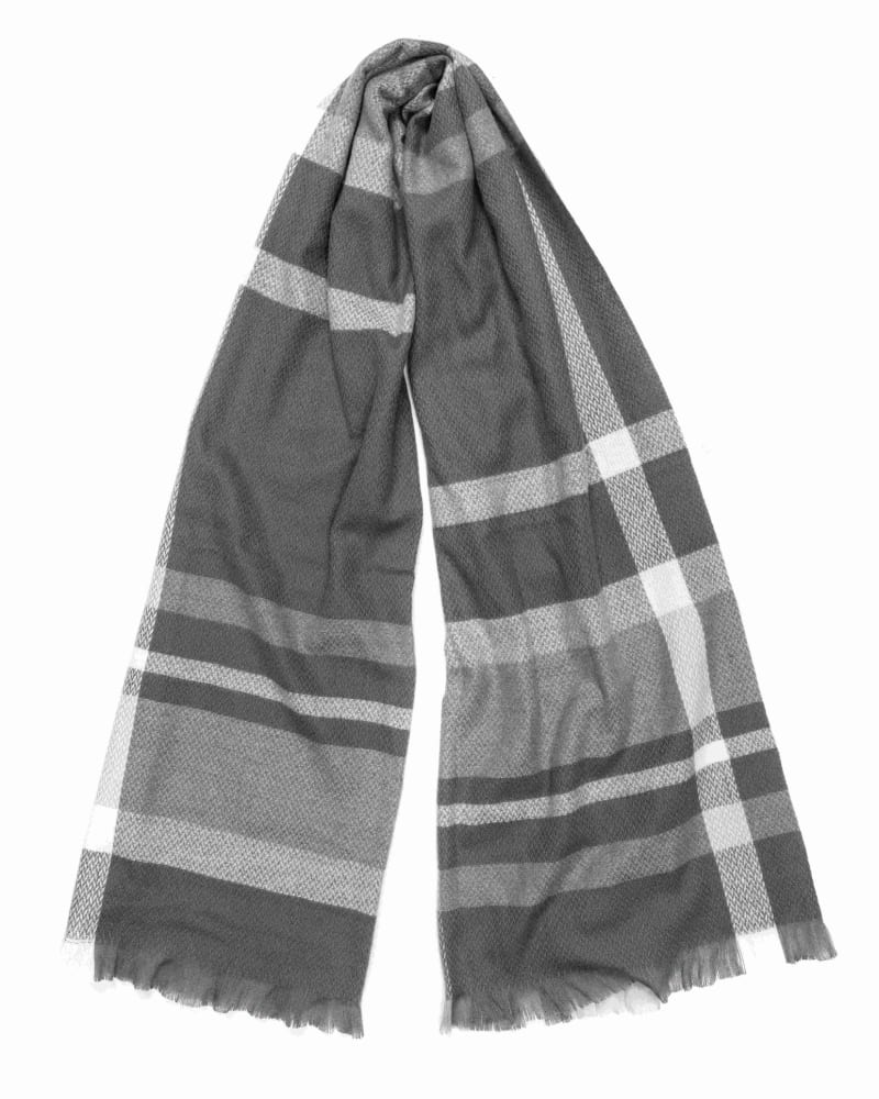 Front of a size One Size Plaid Fashion Winter Long Tweed Scarves Grey in GREY by Cocoboo. | dia_product_style_image_id:310543